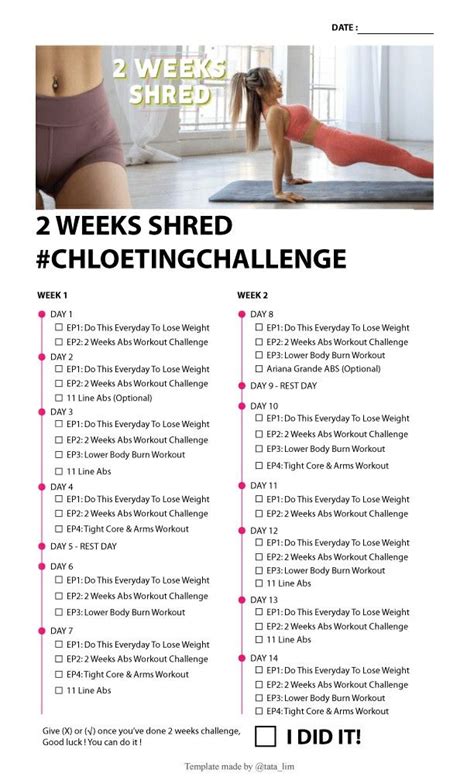 chloe ting exercise list.